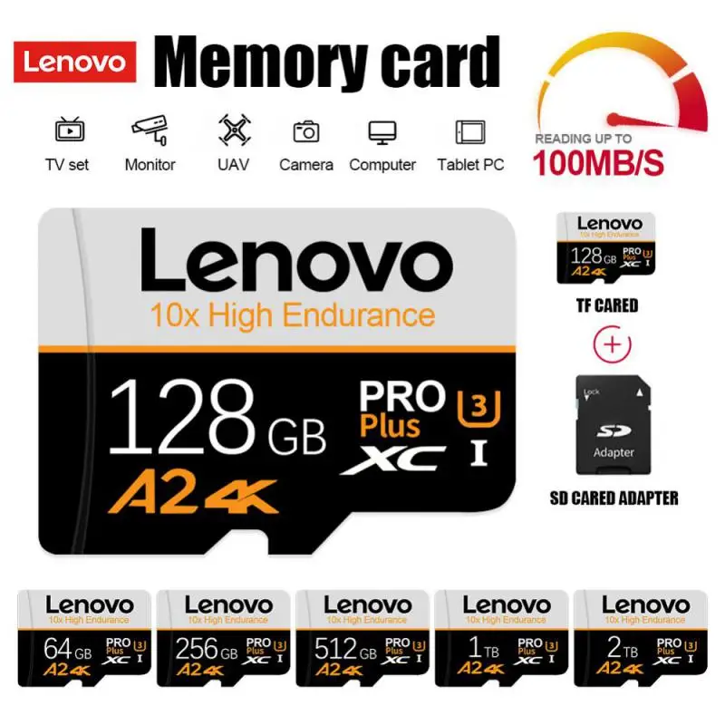 Original Lenovo SD 1TB Micro TF Mini SD Card 256GB 512GB 128gb 64GB TF Memory Flash Card for Phone/Computer/Camera Dropshipping