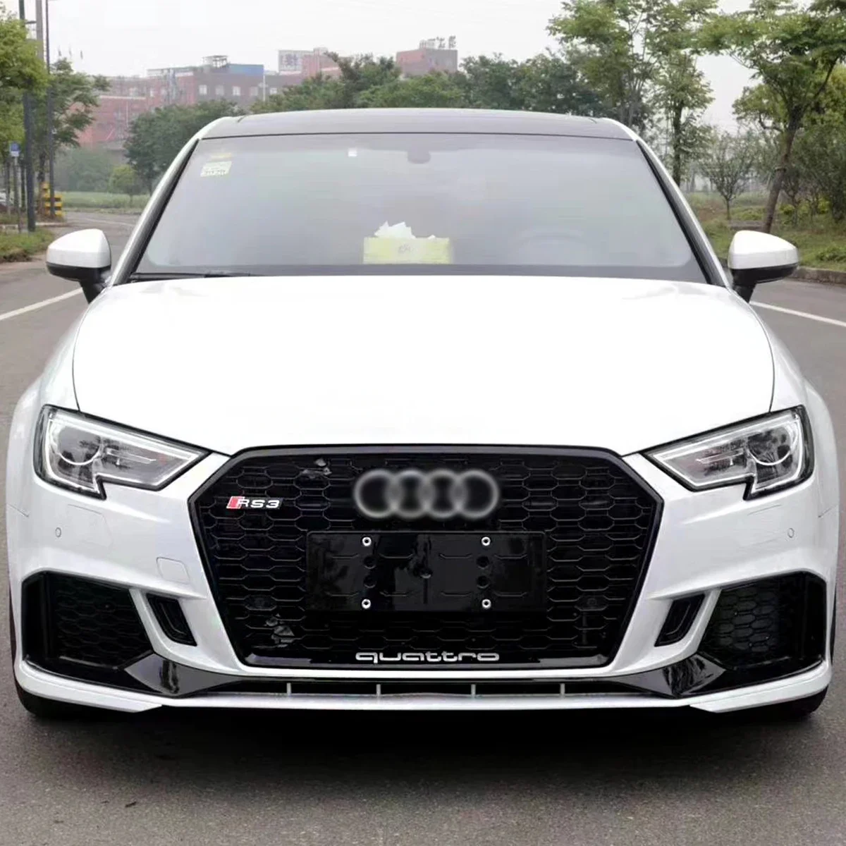 New arrival facelift Body kit for Audis A3 2017-2019 change to RS3 model Front bumper assembly with grill