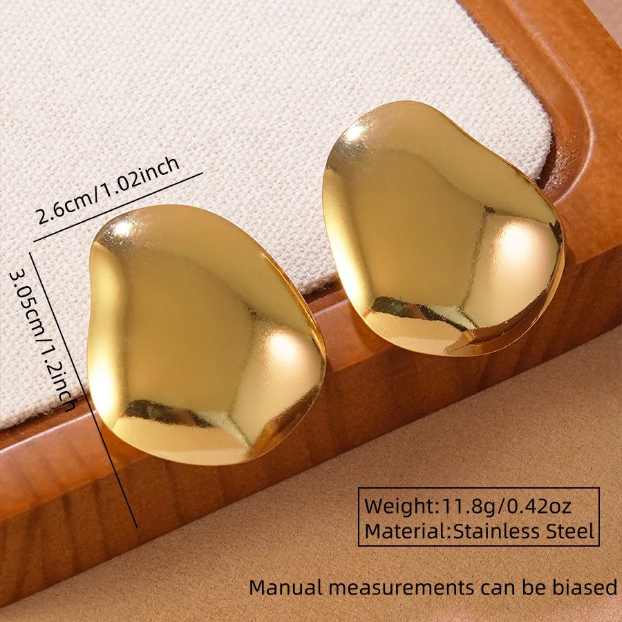 مبالغ فيها الغريبة غير النظامية هندسية مكعب الفولاذ المقاوم للصدأ أقراط للنساء فتاة العصرية مجوهرات هدية 2026 جديد بسيط الأذن مربط