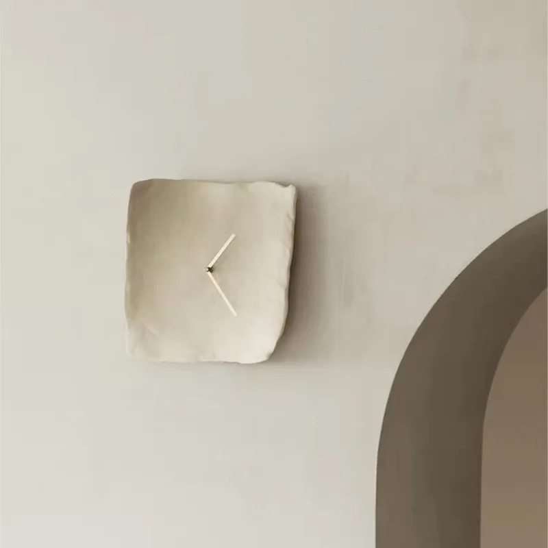 Retro Crumpled Clock Wall Art Medieval Niche Simple Scandinavian Wabi-Sabi Style Creative Home Decor