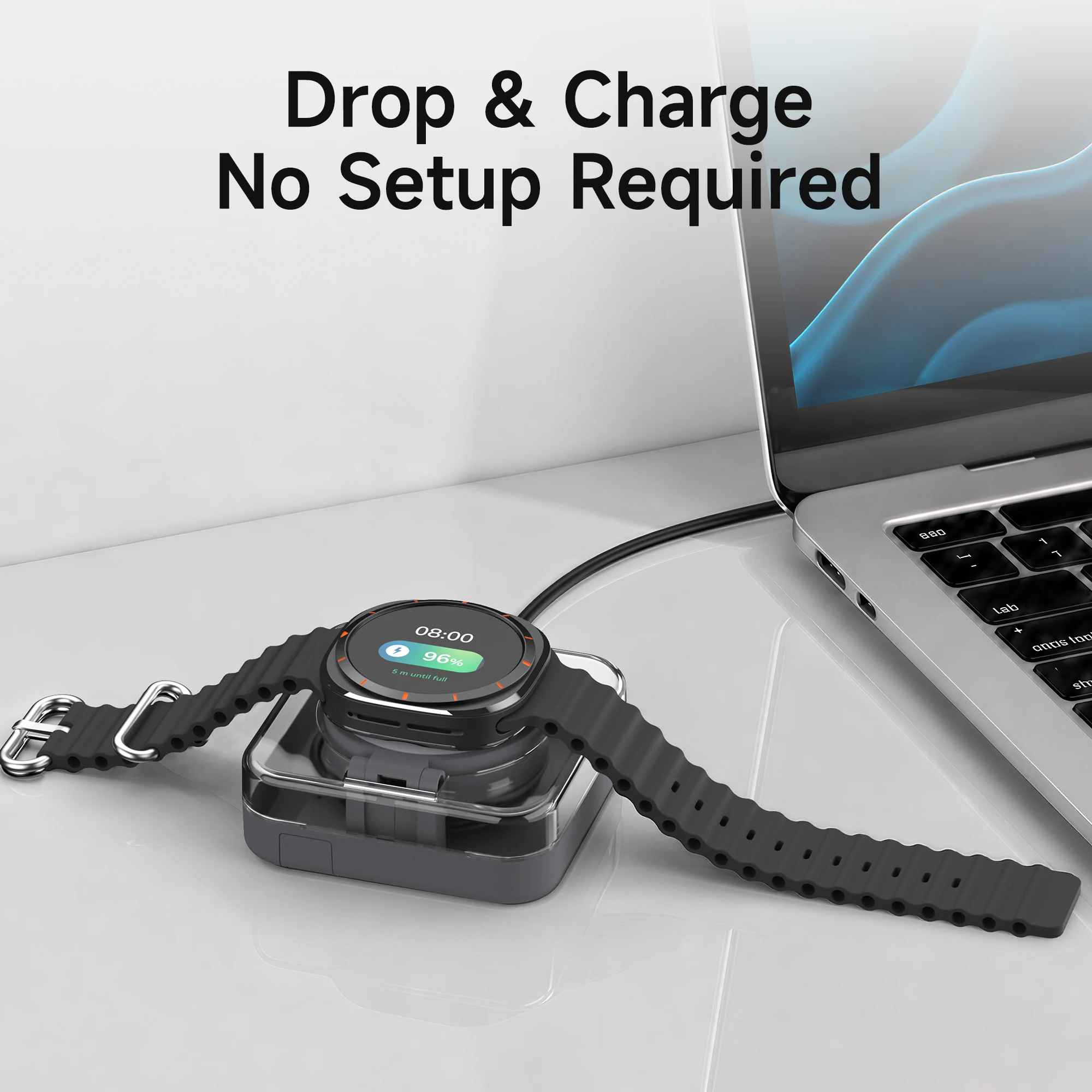 Ladegerät-Hülle für Samsung Galaxy Watch Ultra/9/8/7 Original-Kabel Ladekabel-Organizer Aufbewahrungsbox Telefonhalter Uhrenständer – Detail 6