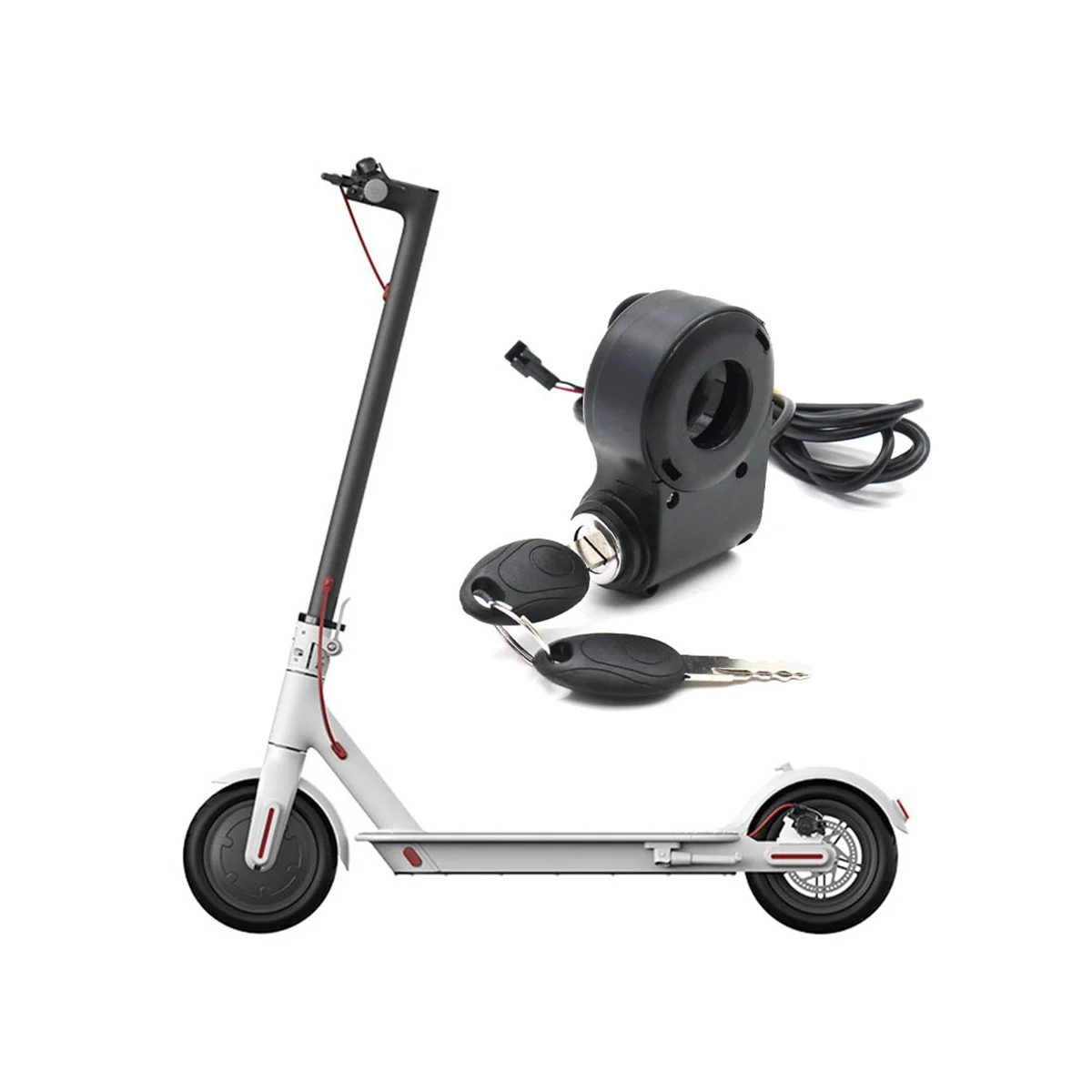 E-Bike Lgnition Lock Key Thumb Throttle Switch Power for KUGOO M4 M5/Xiao Mi M365 Universal Electric Scooter Accessories