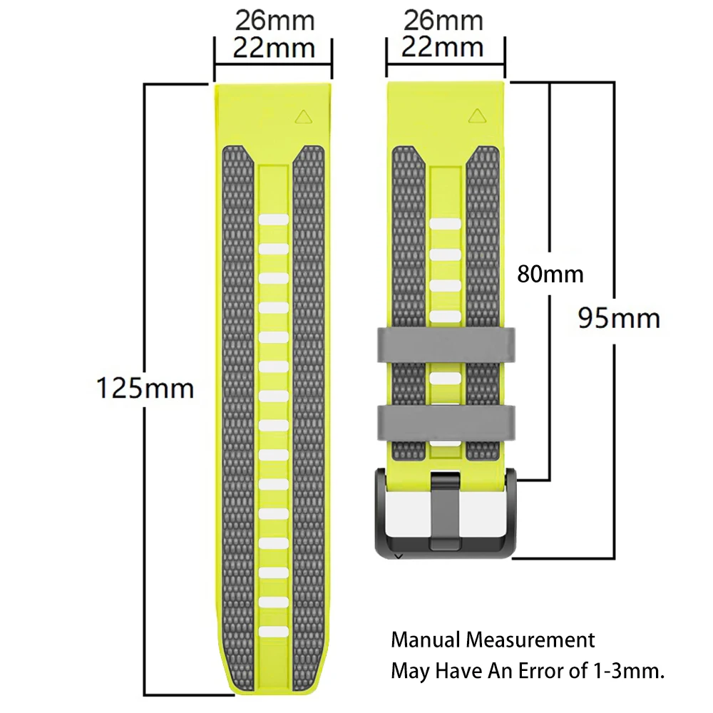 Fenix8 Uhrenarmband für Garmin Fenix 8 Pro 47mm 51mm E 7 7X 6 6X/Epix Pro/Tactix8 970 965 QuickFit 22mm 26mm Sport-Silikonarmband – Detail 12