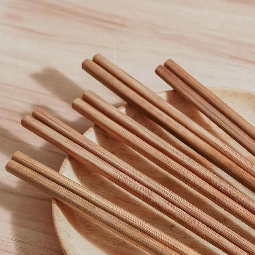 Natural Bamboo Chopsticks Traditional Kitchen Dining Utensils High Temperature Carbonized Mold Resistant Eco Friendly Set