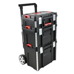 Winslow & Ross Plastic Tool Box Roller Cabinet Professional Stackable Tools Box Set Waterproof Tool Trolley