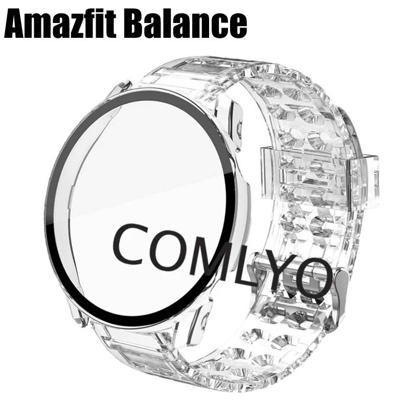 

Защитная пленка для экрана из поликарбоната для Amazfit Balance, чехол-бампер с полным покрытием, ремешок для балансировки, браслет из ТПУ