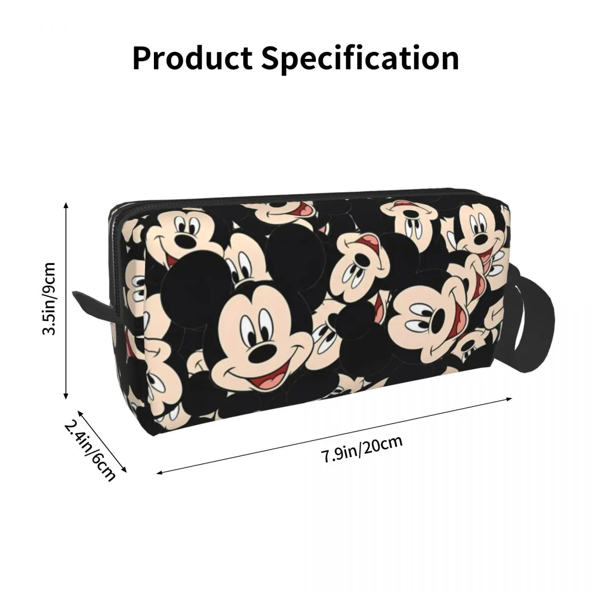 Woman's Mickey Mouse Minnie Cosmetic Bags Multi-purpose Daily Makeup Pouch For Makeups Polyester Designer Storage Organizers