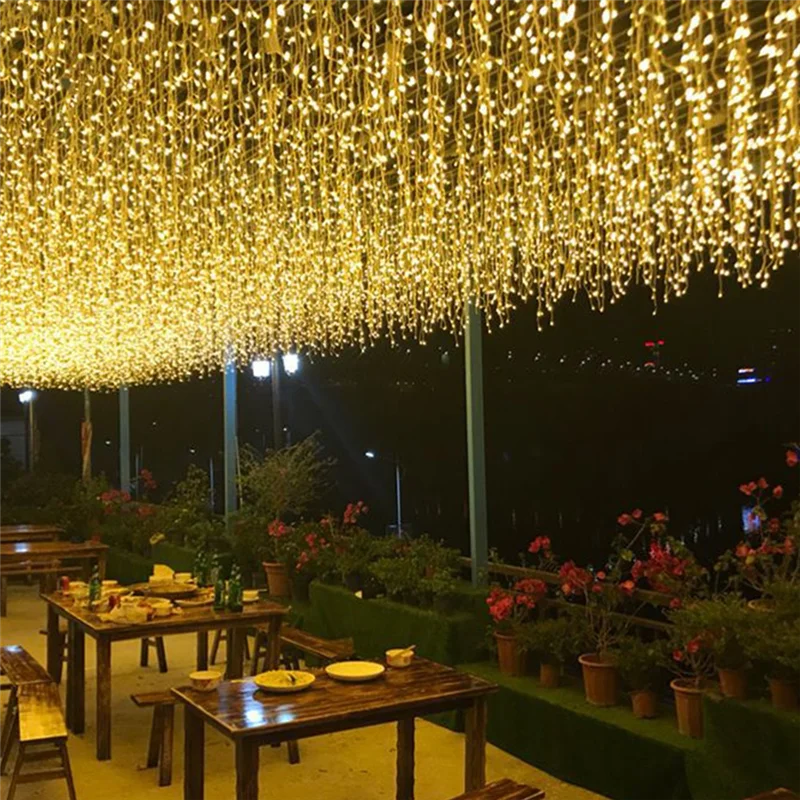 FAST-3.5M Festoon LED Curtain Garland On The Window Fairy Lights New Year Garland Led Lights Christmas With Remote Control