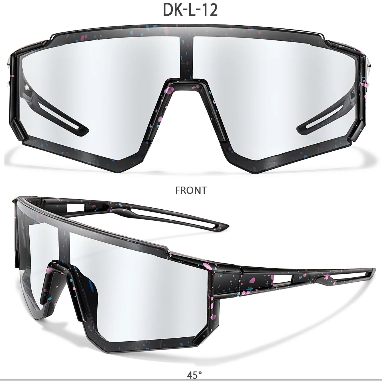 3 Paar photochrome Mode-Sonnenbrillen für Herren und Damen, klassische winddichte Brillen mit Outdoor-Sport, Angeln, Baseball – Detail 5