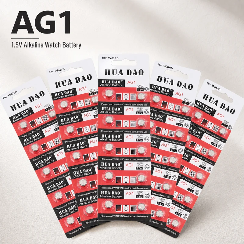 

Replacement 1.55V SR621SW 364 AG1 LR621 Silver Oxide Button Cell Battery for DW Armani Watches Clocks Remotes Toys Calculators
