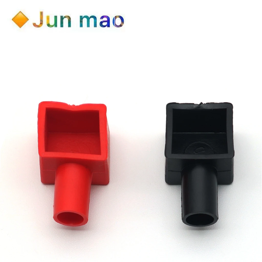 Motorcycle battery pile clamp protective cover battery terminal positive and negative insulation square cap rubber sheath