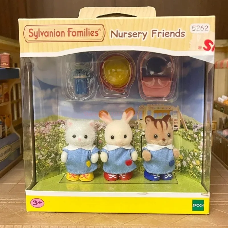 Original Sylvanian Nursery Playmates Kawaii Doll Anime Figure Collectible Children Room Toys Decoration Ternurines Families Gift