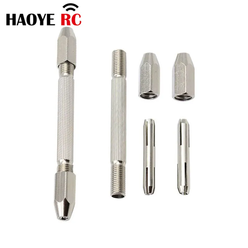 Haoye 1 Pc L110MM 4 Head 1.0mm-2.00mm Drill / Pin Vice RC Tool Set Repair Tools For RC Plance Replacement Accessories