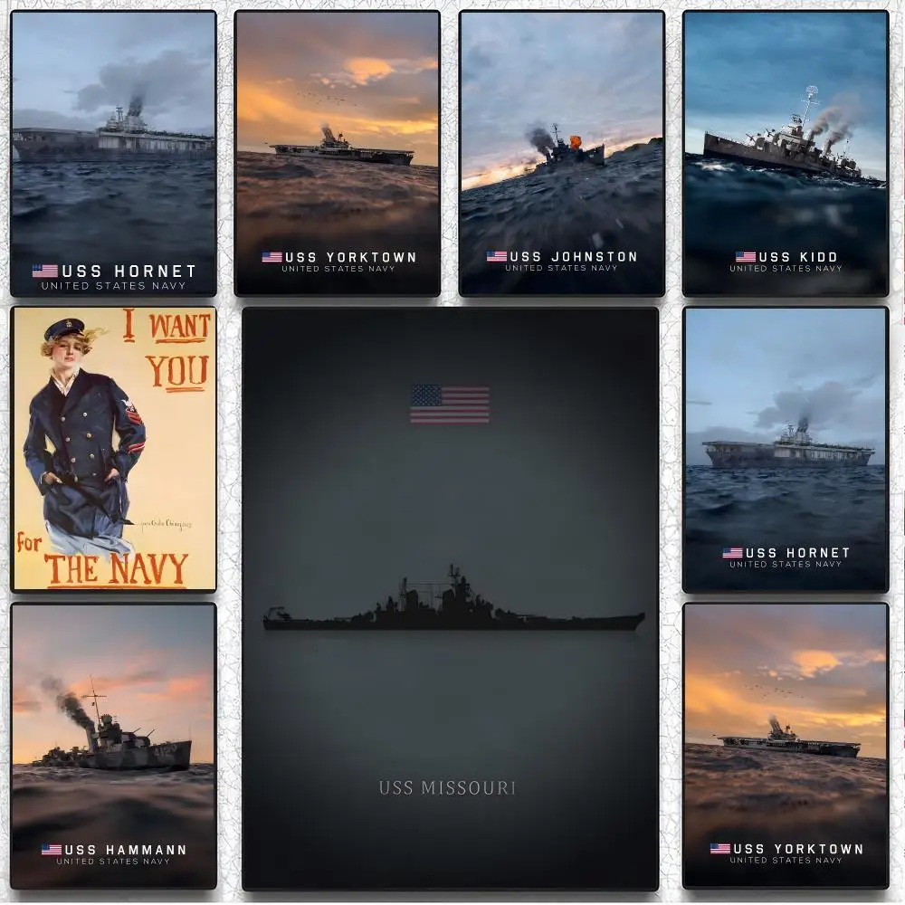 Maritime Institution U-United States Navy Poster Art Wall Decor Indoor Outdoor for Collectors