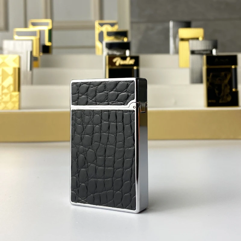 New commemorative edition single and double flame luxury lighter Ping Sound natural paint cigarette smoking butane lighter 18126