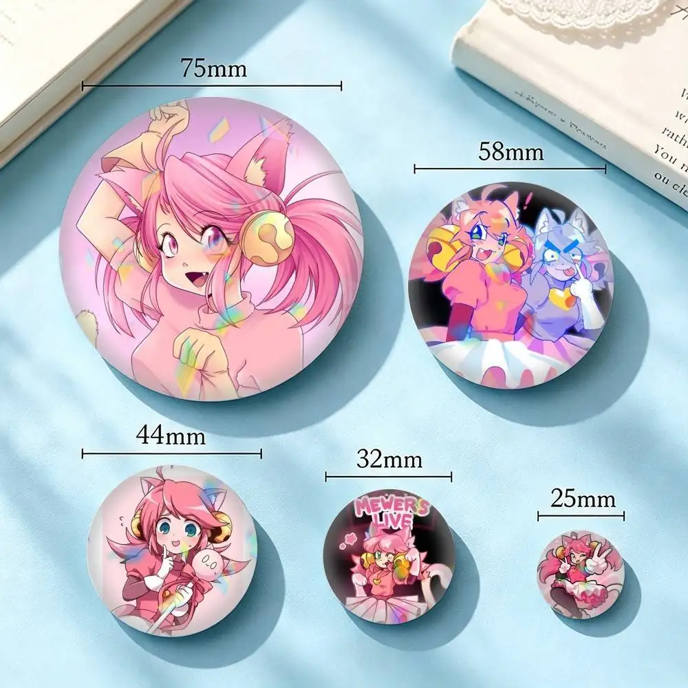 Mad Mew M-Mew Undertale 25mm 32mm 44mm 58mm 75mm Brooches Badges Pins for Accessories Gift