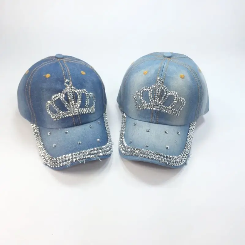 Rhinestone Jeans Hats Baseball Caps New style Pure Men Women Sun Hat Denim and Cotton Snapback Cap hip-hop Hat