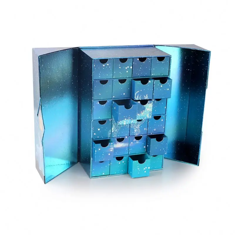Customization.Wholesale Custom a Empty Advent Calendar Gift Box Advent Calendar Cardboard Box