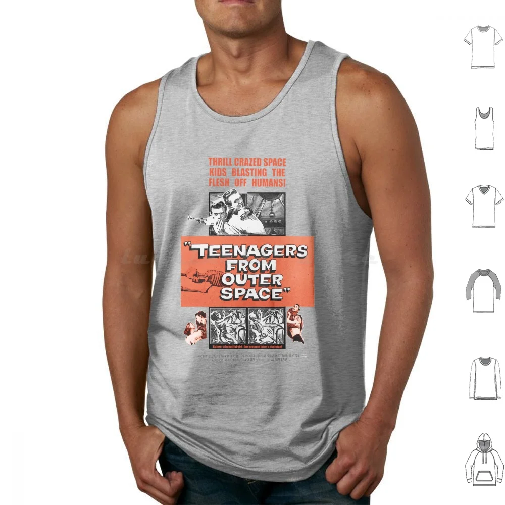 Teenagers From Outer Space Tank Tops Print Cotton Mst3k Mystery Science Theater 3000 Tom Servo Crow T Robot Crow Robot