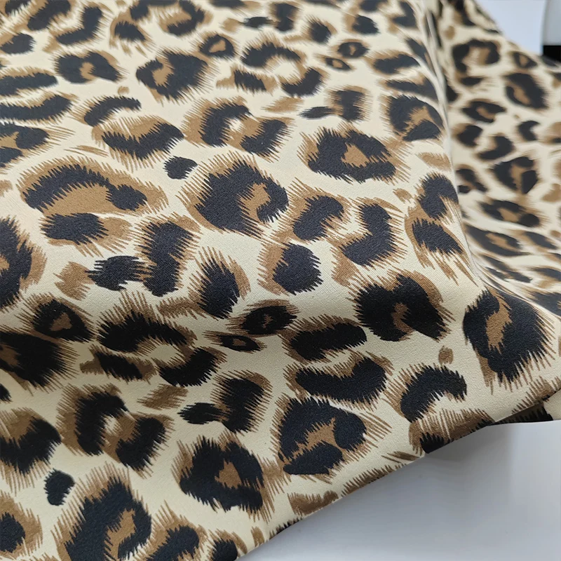 Good Sexy Leopard Pattern Printing chiffon Fabric, Quilting Cloth, Patchwork Sewing Material, Women Shirt Clothing, Dress, Pants