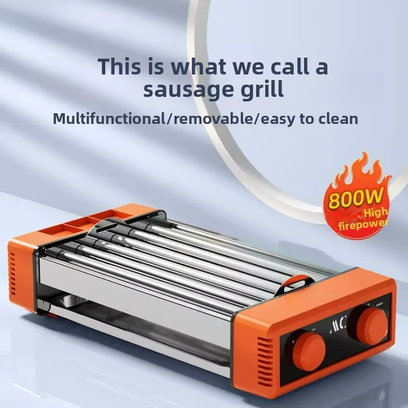 Multifunctional sausage grill machine, small household, fully automatic hot dog machine, grilled sausage artifact, barbecue