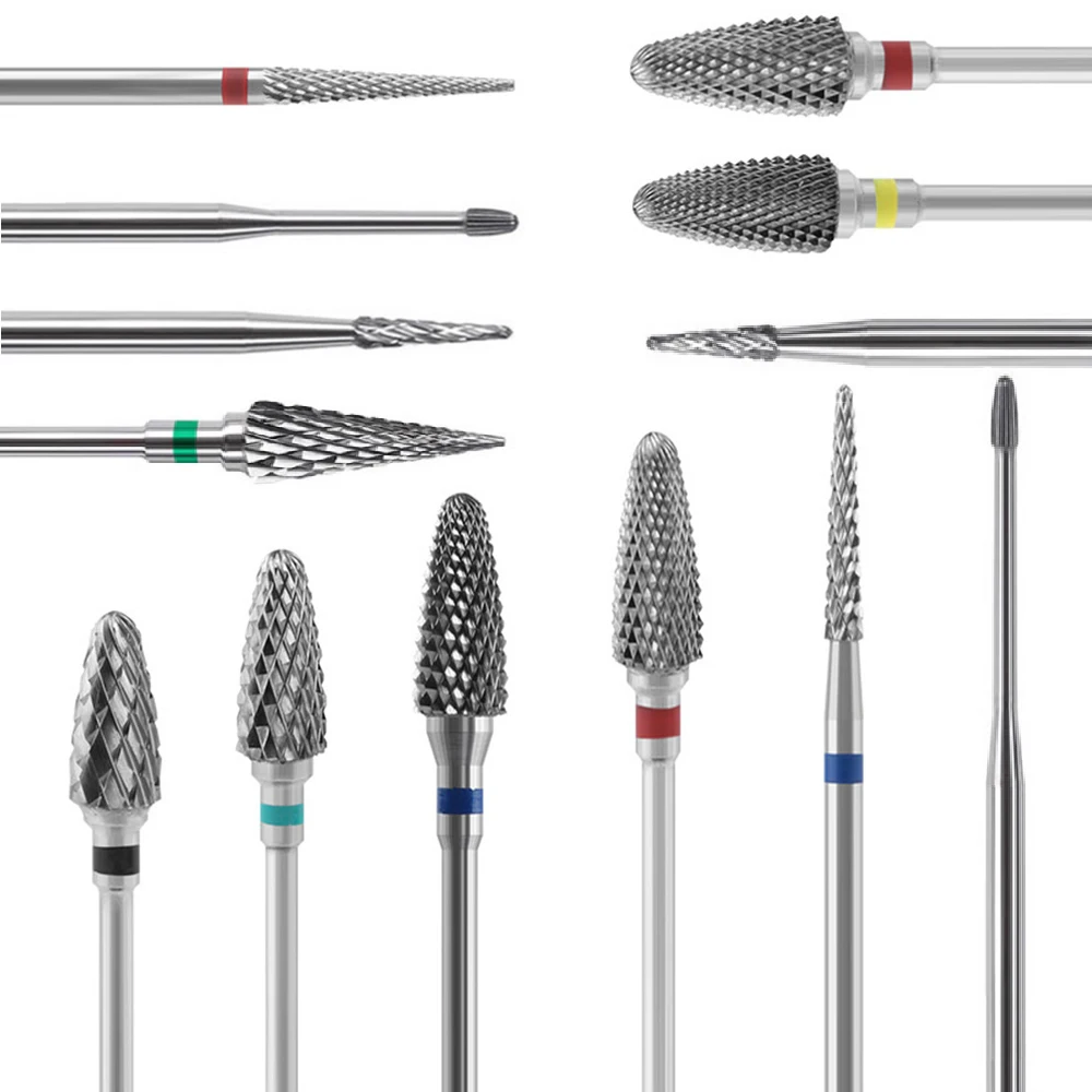 Carbide Tungsten Nail Drill Bit Milling Cutter Manicure Drill Bits For Machine Cuticle Clean Nail Art Equipment Accessories Tool