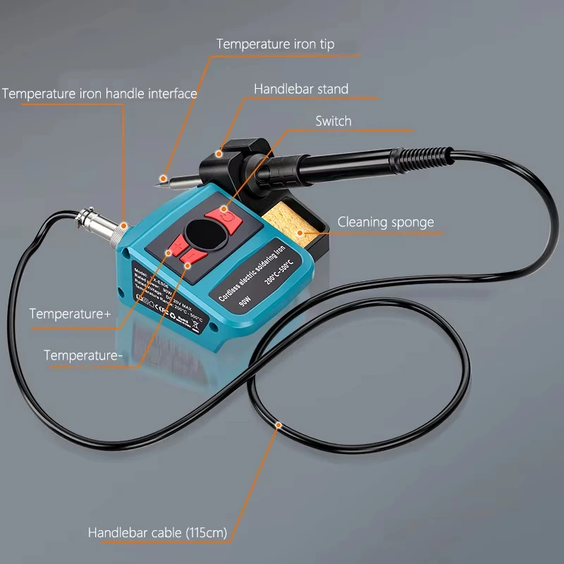 Portable Cordless Soldering for Makita/Milwaukee/Bosch /Dewalt 18/20V Li-ion Battery Station Lithium Soldering Iron for DIY view 5