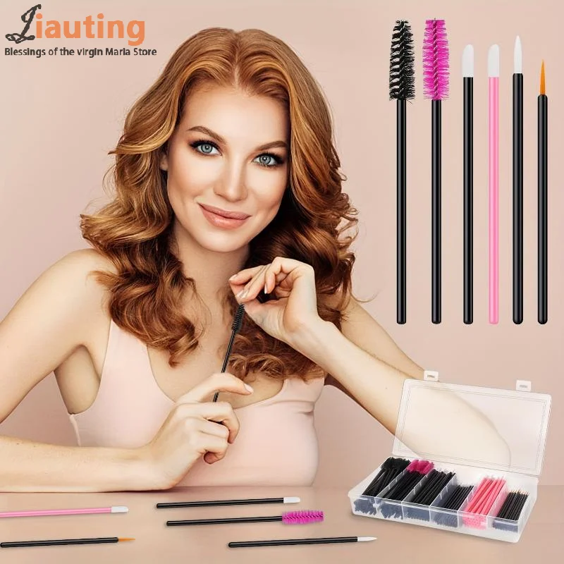 228 Pcs Makeup Brush Kit With Storage Box - Mascara Wands Eyelashes Brush Gift Set Mother's Day Gift