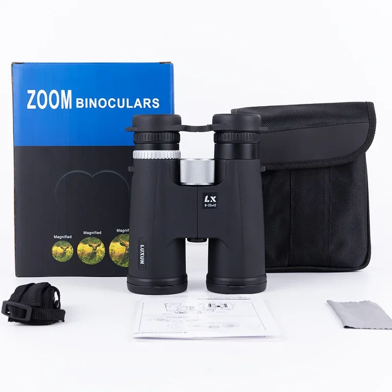 New Outdoor Binoculars 8x20x42 Stepless Zoom Fast Focus High Definition Non Infrared Low Light Night Vision Telescope For Travel