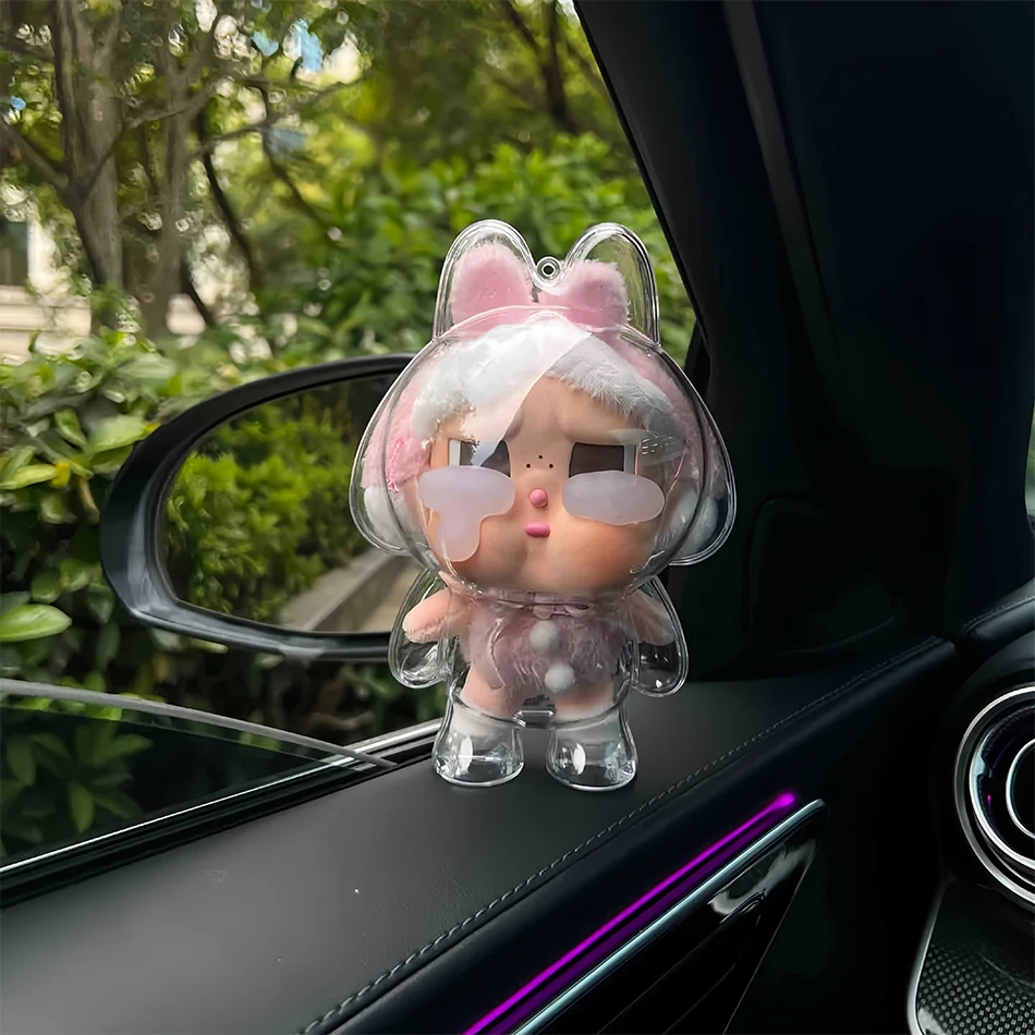 17 センチメートル Crybaby シリーズ泣いている赤ちゃんプロテクターケースフルクリアアクリル保護ケースウォーキングぬいぐるみバッグ人形アクセサリーなし人形おもちゃ