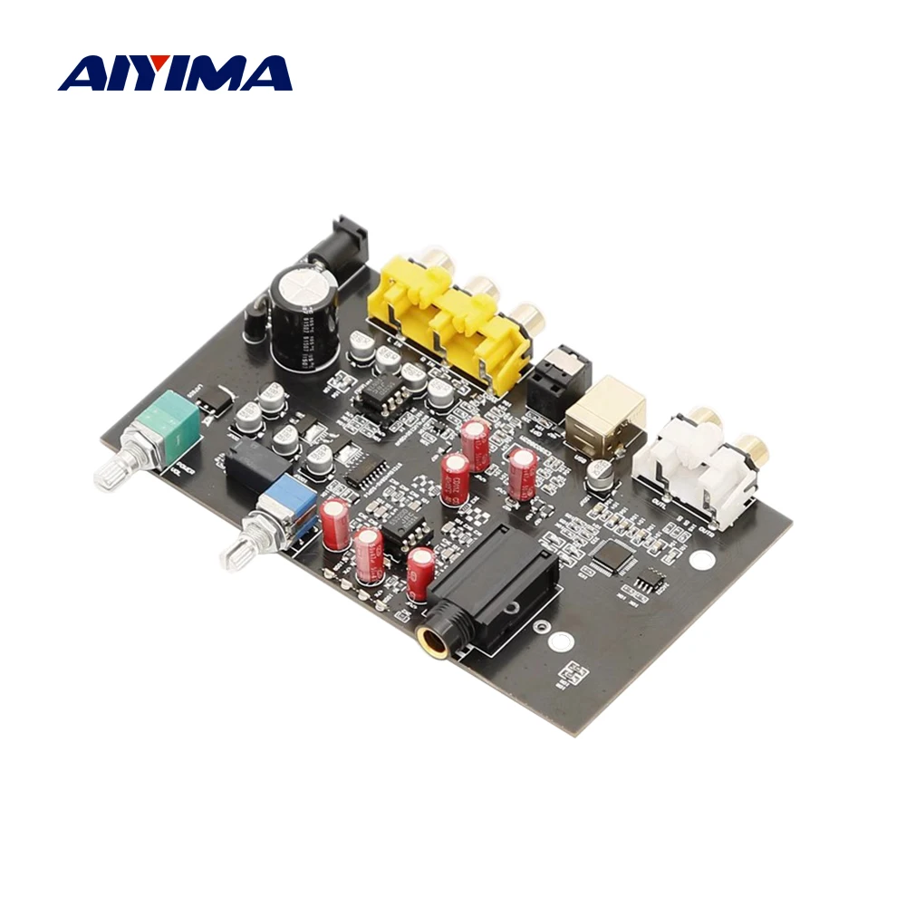 AIYIMA ES9038Q2M JRC5532 Hifi Digital Decoder Board USB DAC Audio Amplifier 3900UF/16V 96KHZ Coaxial Optical Output RCA Amp