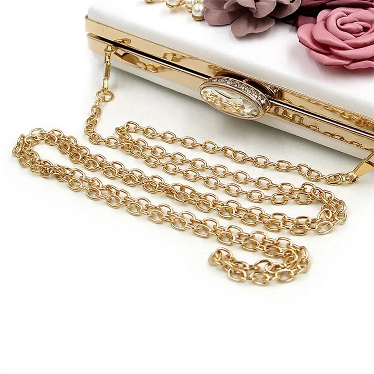

Lively- 2X Women Clutch Bag Floral Party Purse Wedding Evening Handbags, White