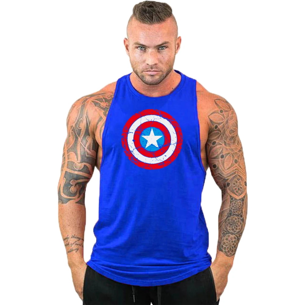 Gym Clothing Cotton Singlets Bodybuilding Stringer Tank Top Men Fitness Shirt Muscle Guys Sleeveless Vest Tanktop