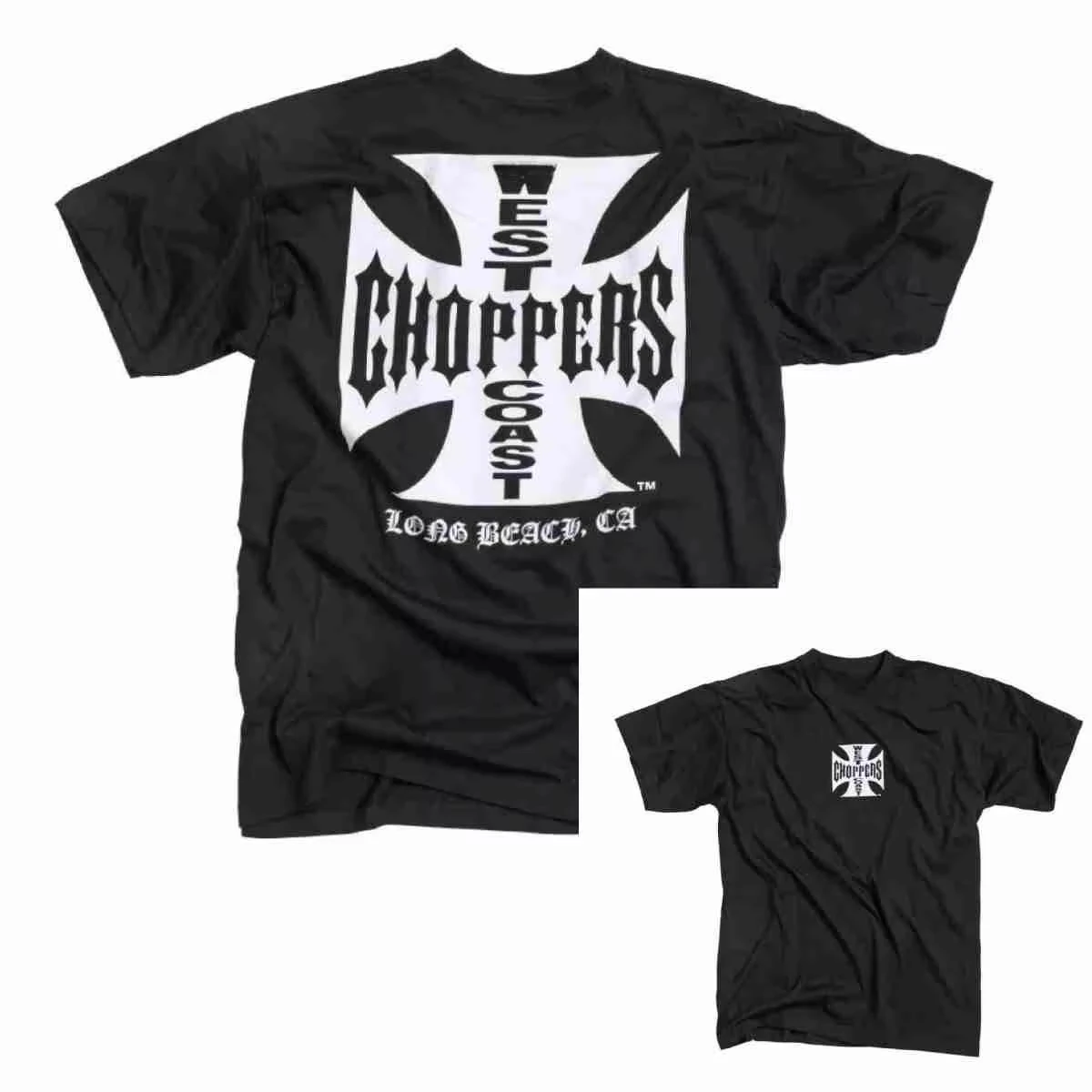 Vintage West Coast Choppers T‑Shirt Long Beach CA Graphic Print Men Women Short Sleeve Tee Motorcycle Biker Street Casual Tops