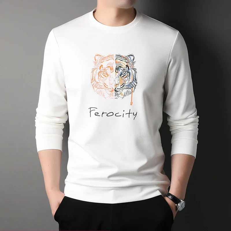 

Spring New Bottom Top Men's Fashion Casual Trendy Printed Sweater