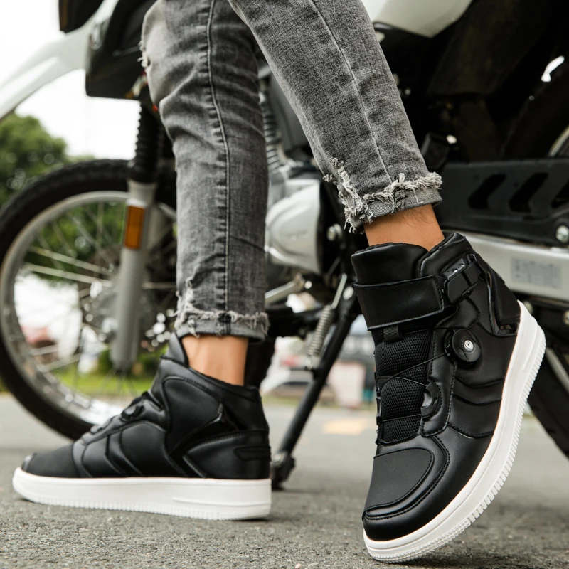 

Motorcycle protective riding boots unisex high top four season new anti slip breathable fashion off-road equipment cycling boots