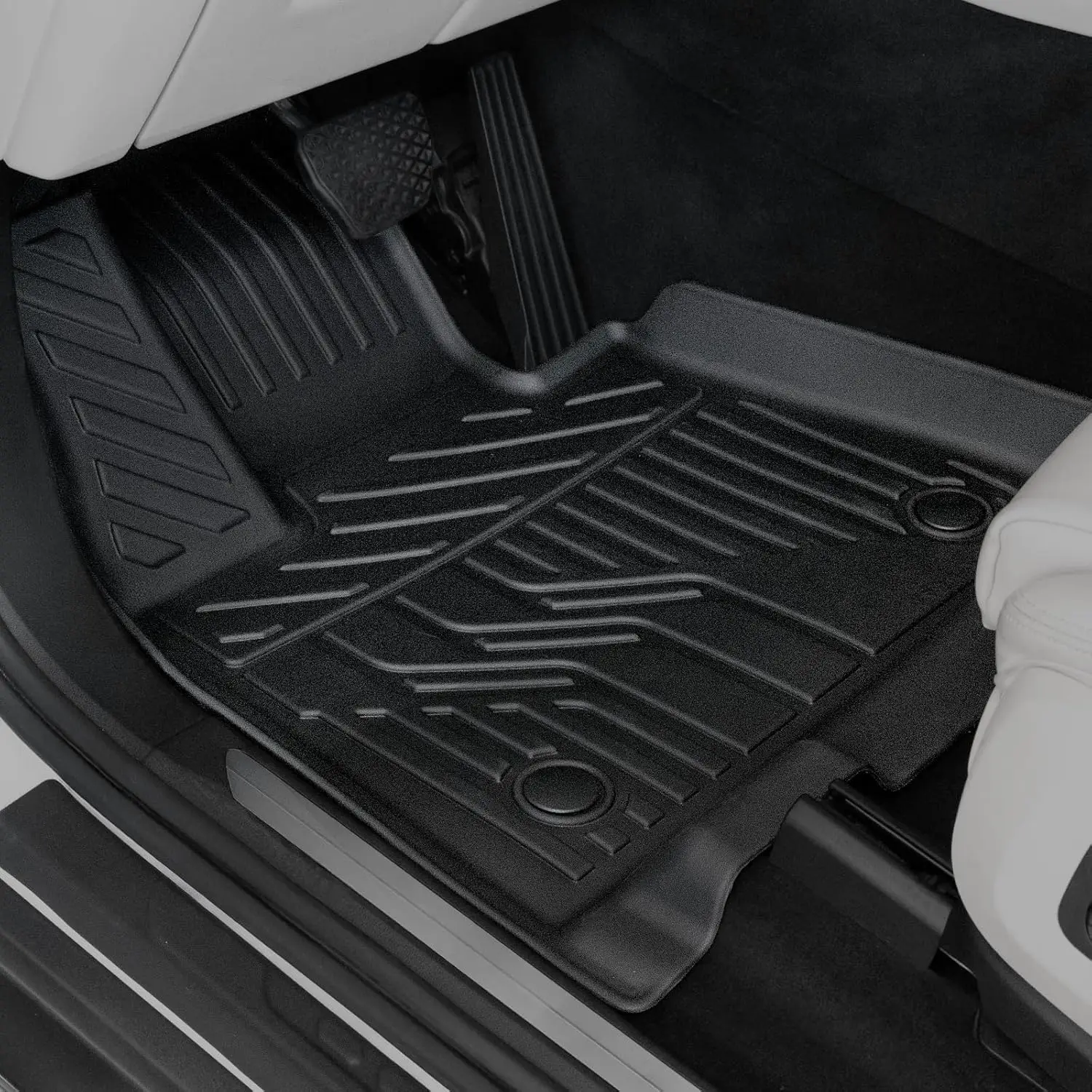 All Weather Floor Mats for 2019-2026 5-Seat Vehicles, Full Coverage TPE with Backrest Protectors & Door Sill Guards