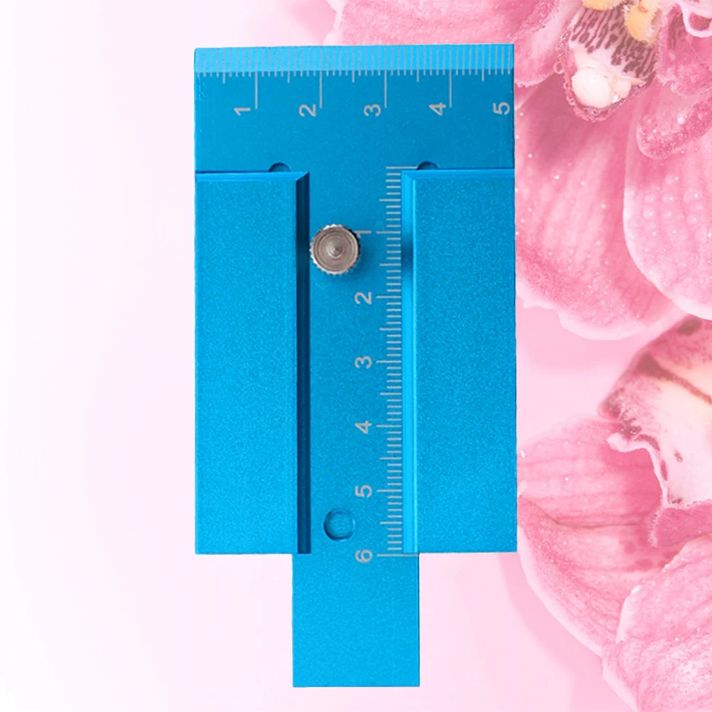 

1pc Woodworking Height Gauge Aluminium Alloy Metric Bench Ruler Carpenter Measuring Tool Screw Fixing Device Portable Clear