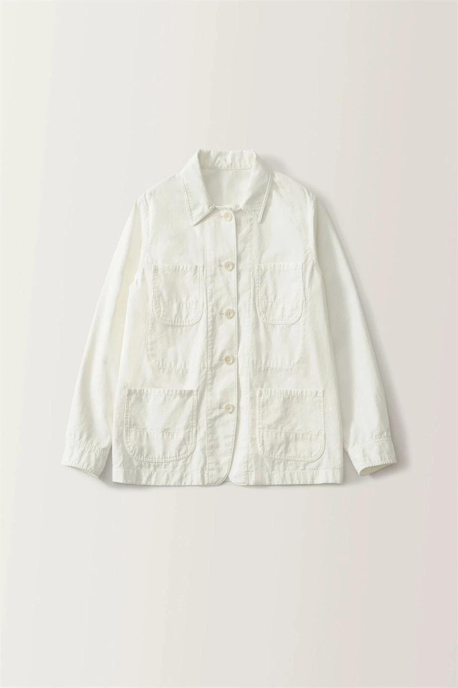 

Preon Workwear Early Spring NW Commute Versatile Multi-ket Jaet Top Cotton Long Sve Collar Regular Fit Pure Color