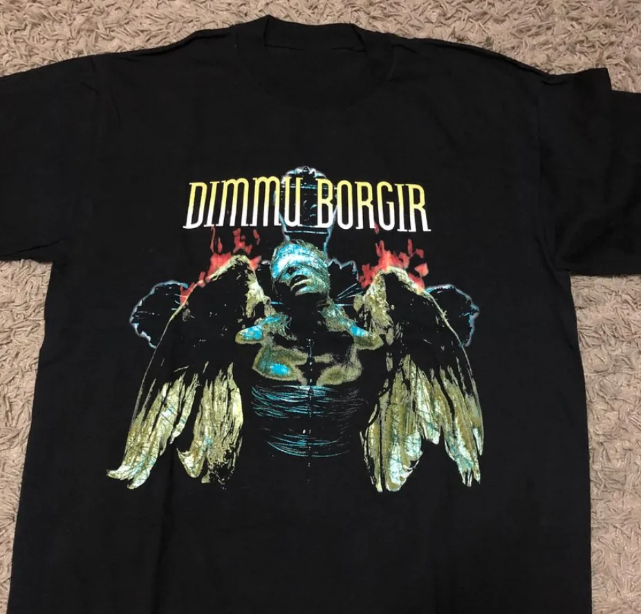 Vtg Dimmu Borgir Band Heavy Cotton Black All Size Unisex Shirt J446