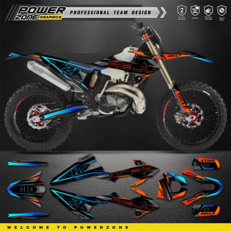 PowerZone Custom Team Graphics Backgrounds Decals Stickers Kit For RIEJU MR 300 2020 2021 Number Name Customize 8