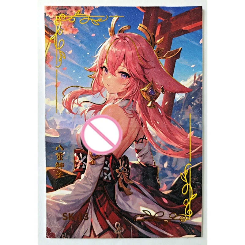 Goddess Story Boundless wind and moon Bi-fold card Mona Hu Tao Eula Ganyu Shenhe Raiden Shogun boy Toy collection Birthday gift