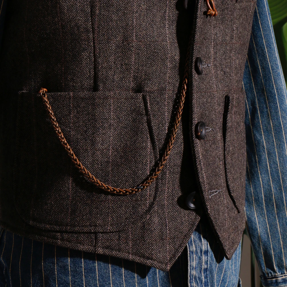 CDV239 Cidu Asian Size Super Quality 400GSM 75% Wool Waistcoat Stylish Durable Vintage Vest