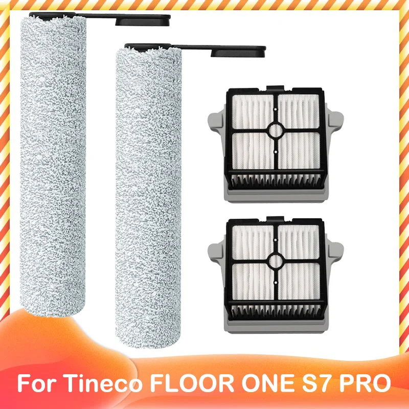 Cepillo de rodillo suave, filtro HEPA para Tineco FLOOR ONE S7 PRO / S6 / S6 Extreme Pro, accesorios de aspiradora inalámbrica, Kit de piezas