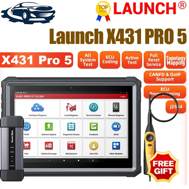 

Launch X431 PRO 5 PRO5 Car Diagnostic Tools J2534 SmartBox Programming Auto OBD2 Scanner Diagnosis Automotive Tool pk X-431 V+