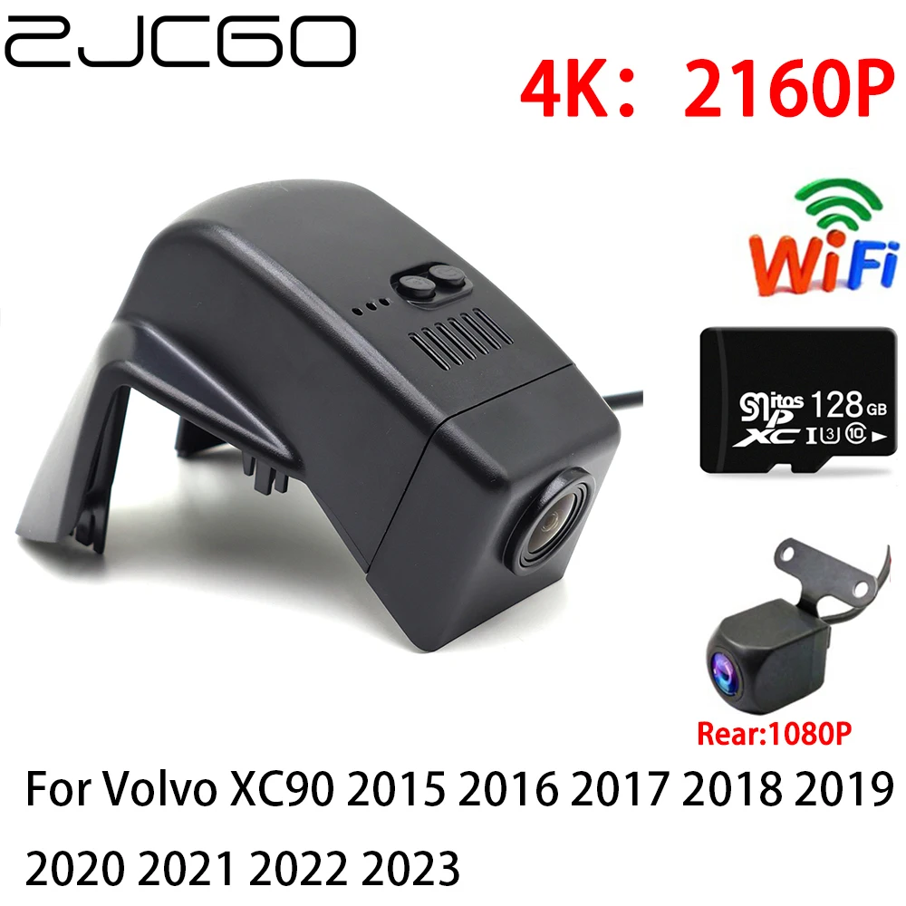 

ZJCGO 4K Car DVR Dash Cam Wifi Front Rear Camera 2 Lens 24h Parking for Volvo XC90 2015 2016 2017 2018 2019 2020 2021 2022 2023