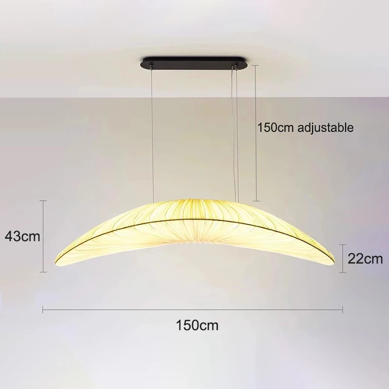 ZIMULONG Minimalist ische Stoff LED Pendel leuchten Designer Segelboot Decke Hängelampen Wohnzimmer Schlafzimmer Dekor Luxus Beleuchtung Lampen 8