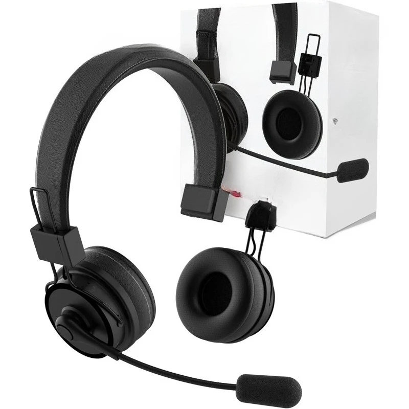 

Premium Elite Ultimate Single and Ear 2-in-1 Bluetooth Headset – Professional Noise Cancellation Head Set with M