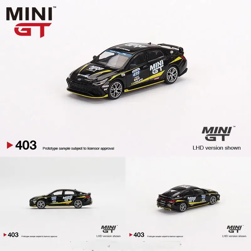 MINI GT 1:64 HyundaiN Elantra  499 #403 Die-cast alloy car model  toys gift ornaments