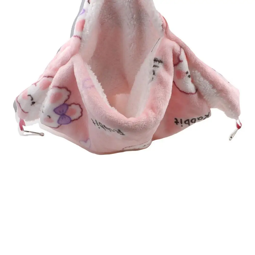 

Flannel Hamster Double-layer Hammock Comfortable Catoon Pattern Hanging Squirrel Sleeping Bag Squirrel Honey Bag Soft